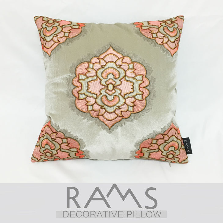 欧式样板房沙发软装飘窗靠垫抱枕套 新古典几何刺绣花腰枕方枕套