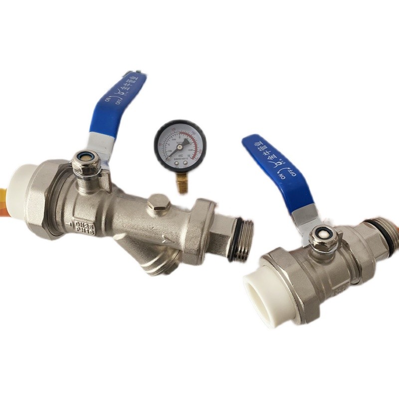 金牛地暖分水器过滤PPR进出水门黄铜锻压热熔 32