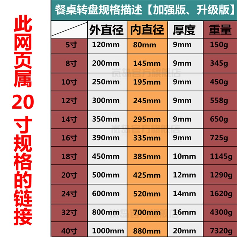 餐桌转盘轴承转盘铝合金圆桌转盘万向转盘玻璃转盘底座0mm