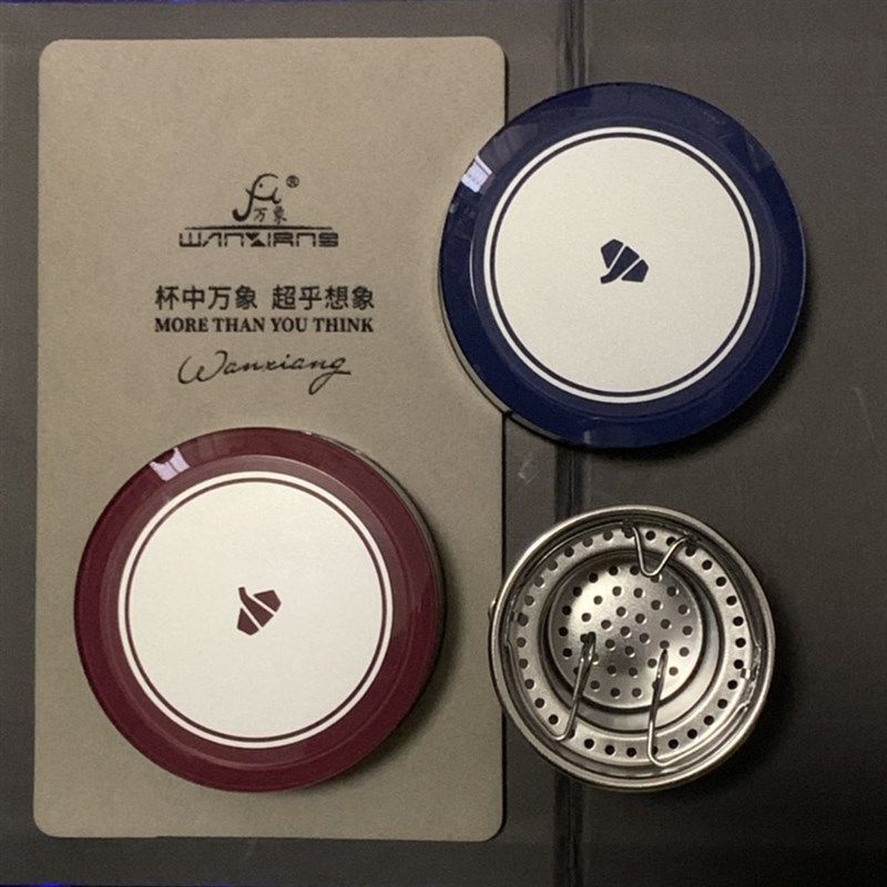 万象玻璃杯配件原装杯盖过滤网密封圈 单卖玻璃杯体茶漏水晶盖子图片