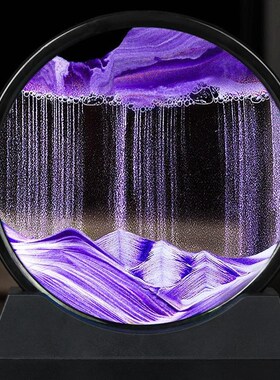 流沙画摆件自动翻转流沙画沙漏摆件客厅电视柜酒柜桌面装饰品创意