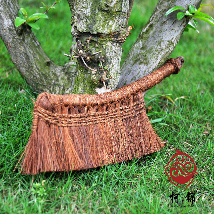 柯锦 纯手工编织山棕刷子 除尘刷床刷子  长柄棕刷 环保防静电刷