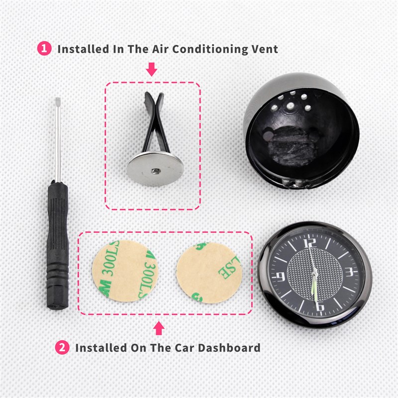 汽车车载时钟摆件车用装饰电子表车内钟表时间表钟电子钟石英表贴