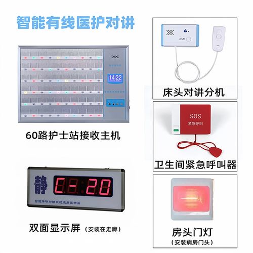 医院养老院医护智能呼叫对讲系统主机床头分机双向有线呼叫器