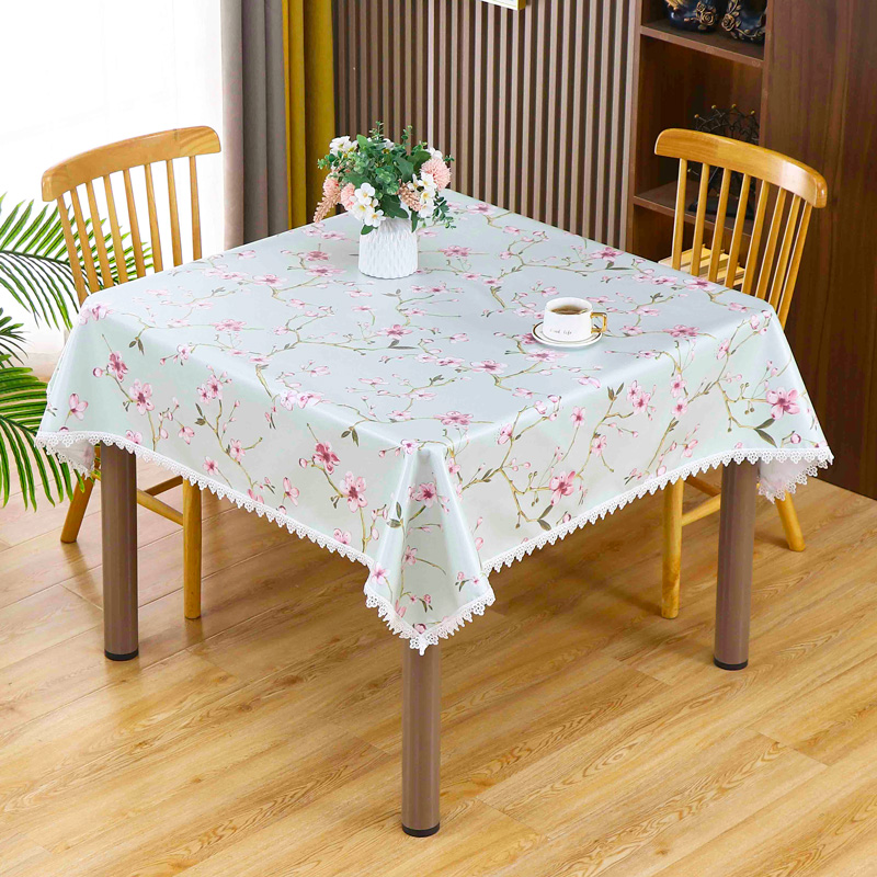 桌布正方形台布防水防油四方老式简约田园餐桌布八仙桌麻将桌桌布