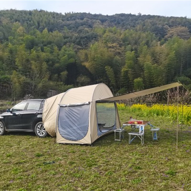 大漠黄车尾延伸帐篷车边帐篷-带网纱延伸天幕-SUV车尾帐篷