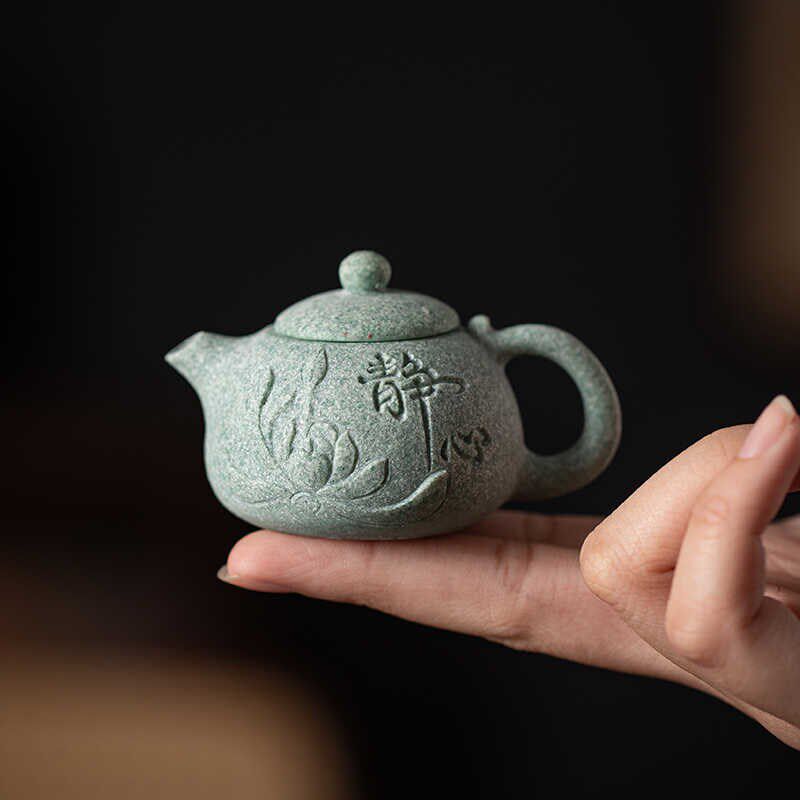 青砂石迷你指尖壶茶宠摆件精品可养小号袖珍茶壶茶玩茶桌茶具配件