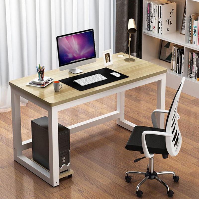 电脑桌台式家用钢木桌学生现代简约圆角写字台书桌人办公桌定制