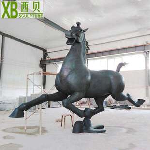 供应铜动物雕塑 广场大型室外铜马雕塑 大型铸铜马踏飞燕雕塑