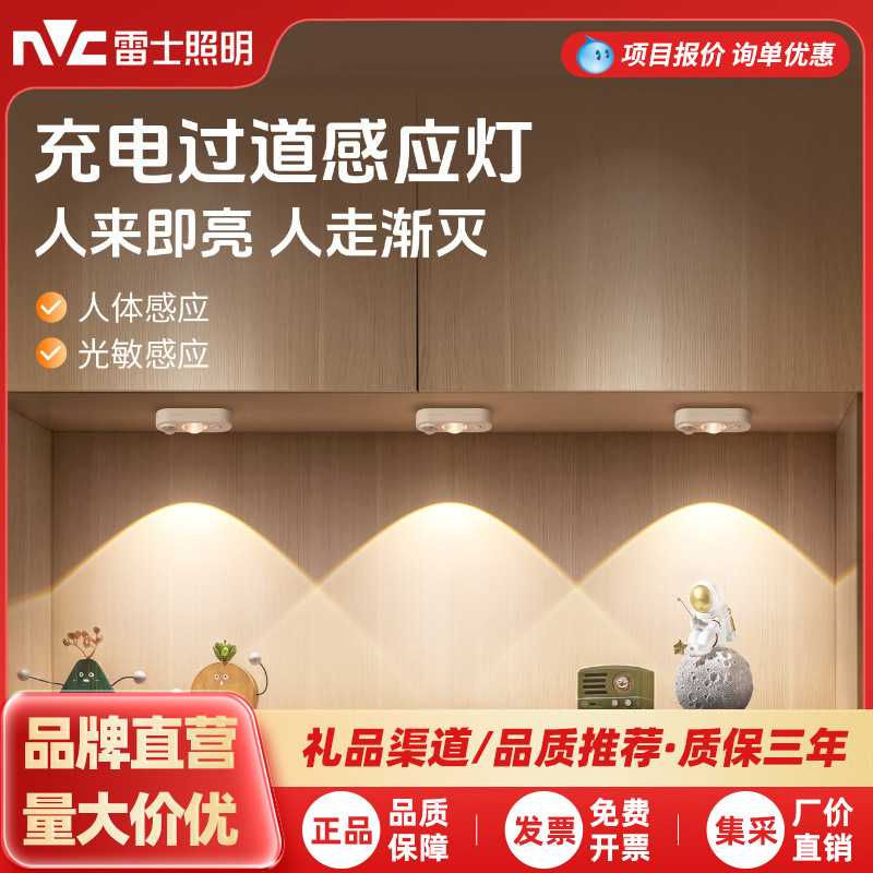 雷士免布线充电小夜灯护眼USBLED