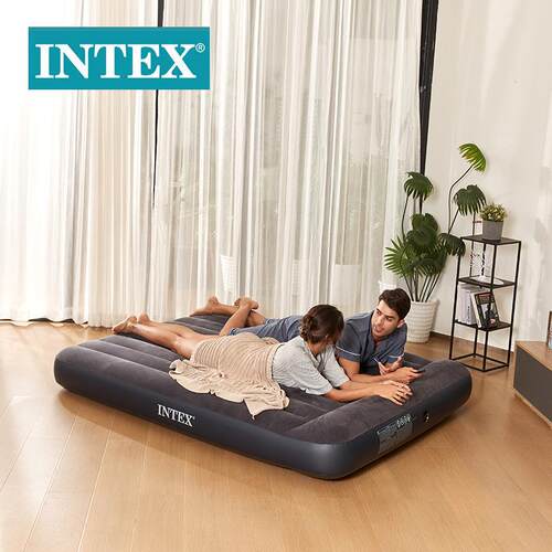 intex 64143 户外野营便携充气床家用单双人充气床垫植绒气垫现货
