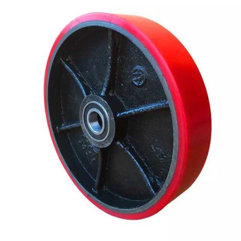 重型脚轮4寸5寸6寸8寸10寸12寸聚氨酯单轮万向轮子静音铁心聚氨酯