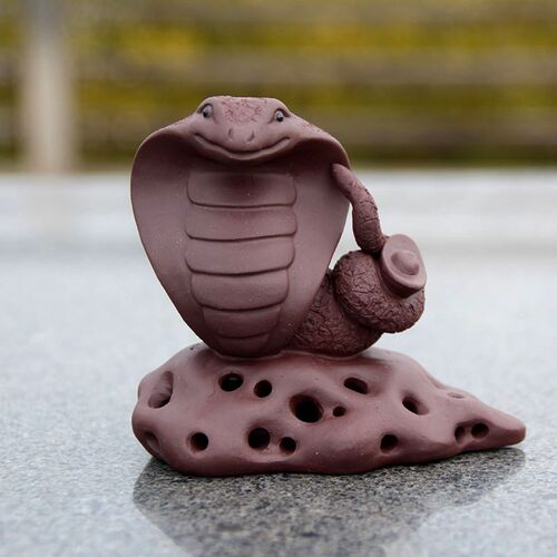 紫砂摆件招财茶宠元宝灵蛇可养雕塑12生肖工艺品茶具配件茶道零配