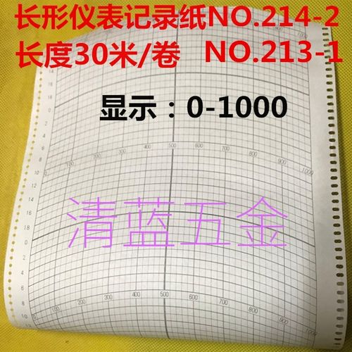 长形仪表记录纸NO.214-2粘度计记录纸0-1000卷筒式记录纸NO.213-1