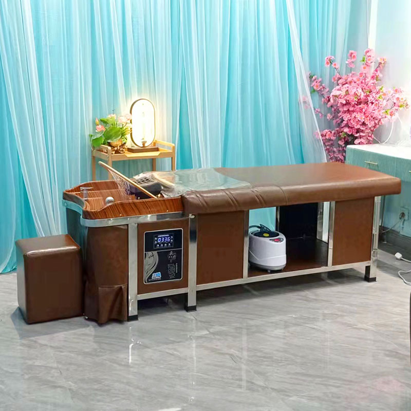 头疗洗头床理发店专用恒温水循环美容美发床多功能洗头美容一体床