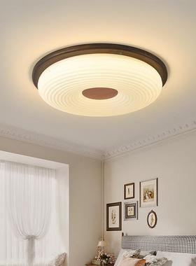 形复古卧室吸顶灯中风简古约超薄胡桃木圆30690主卧书房全光眼谱