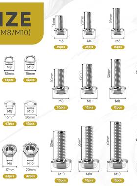 跨不境盒装830cs304锈钢法兰外六p角螺栓组合534六角头螺丝螺套母装