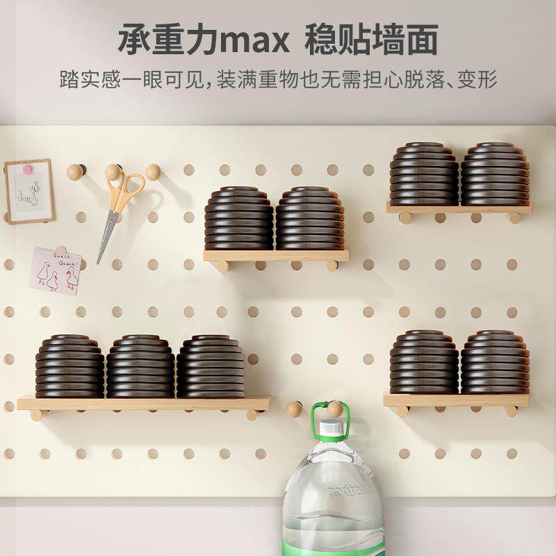 洞板置物架墙上收纳储面物架墙O88O235留言板展示架照片放洞装置