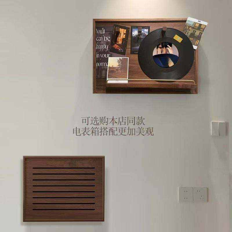 黑胡桃实木弱电箱遮挡装饰盖板电表箱画多媒体网线盒遮挡箱免打孔,玩具/童车/益智/积木/模型,垂直悬浮玩具,淘宝优惠券,粉丝福利购,淘宝优惠卷