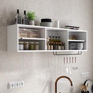 实木厨房吊柜墙壁柜墙上储物柜餐柜阳台卫间挂置墙物生收边纳379t