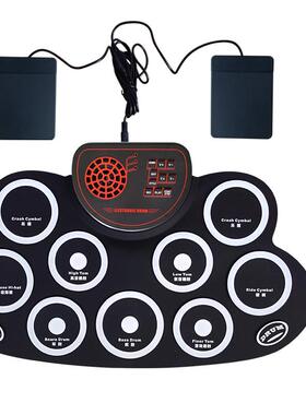 G621子电子鼓W自带喇叭充电带儿童桌面手DSP卷电鼓携方便重低音品