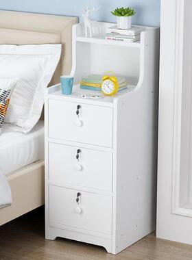 床头柜简易子家经济用卧室小柜组装储物柜型收纳柜省空间XDU带小