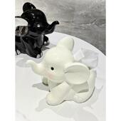 101创意纸陶瓷巾桌盒抽纸盒可爱致大象面收精纳餐厅卡