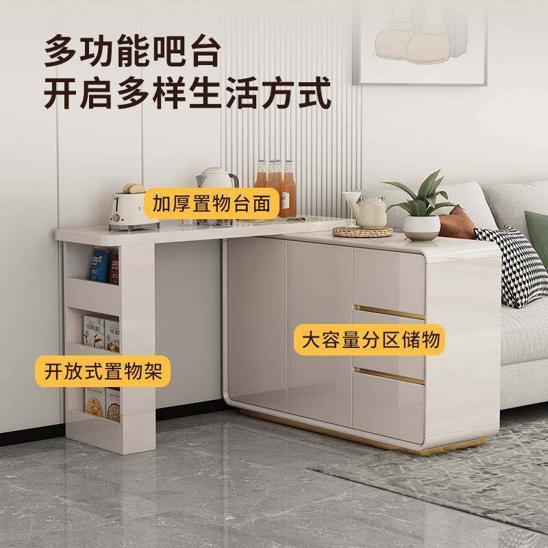新款简约吧台柜多功能收纳储物柜办公电脑桌化妆桌台小户型餐边柜