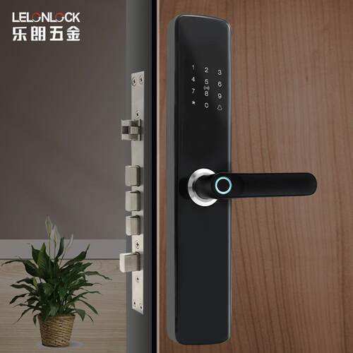 萨伊夫指纹锁用防盗智能锁0密码锁一握即开感家应磁门卡锁SFLSFL-