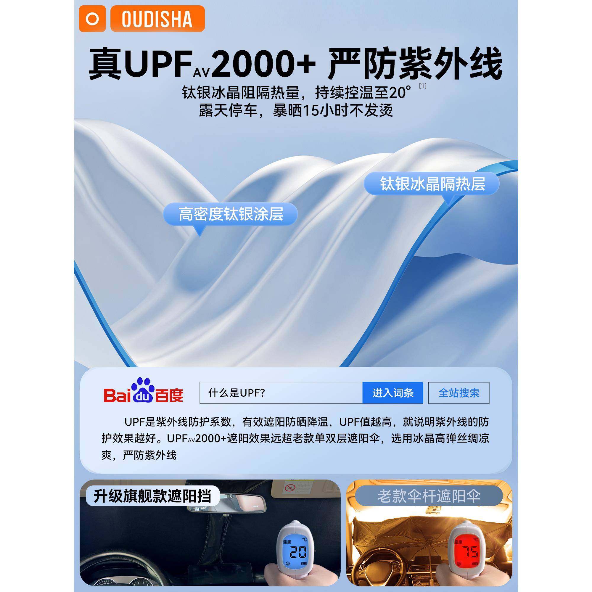 BUJ欧拉好猫阳汽车遮阳帘防晒隔热遮阳挡挡车内风玻璃前遮伞板罩