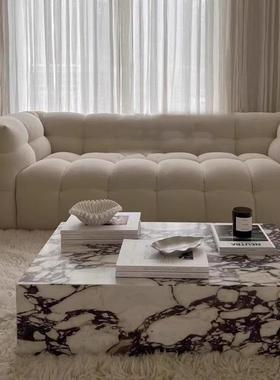 板长茶14216几代简约轻奢岩大理石茶几多功能方形茶几现电视柜组