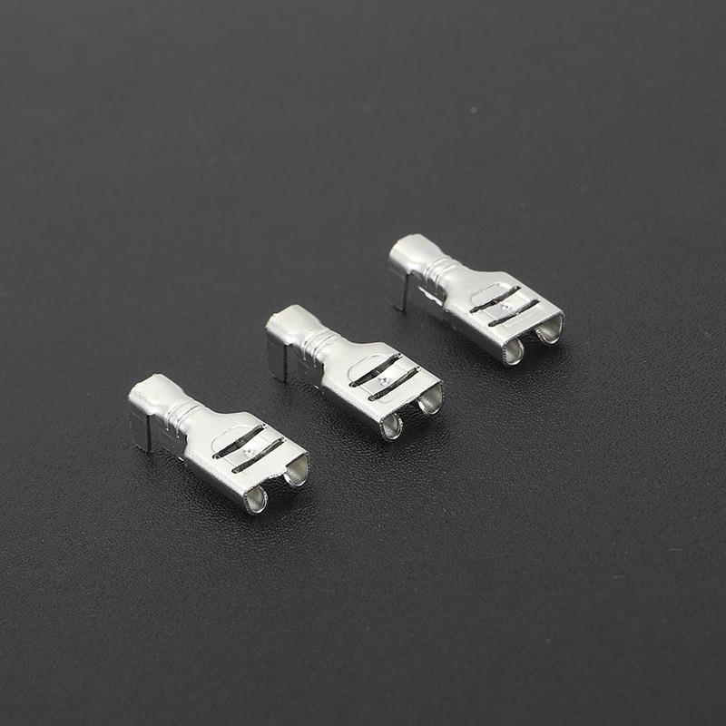 6件.3插簧端子铜接插母冷压接头线端子0.3NDA6.厚3插簧