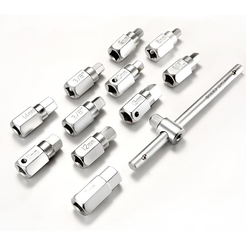 12件油底AMC壳套筒具组四角六角放油工具配机修工汽车套修迅驰工