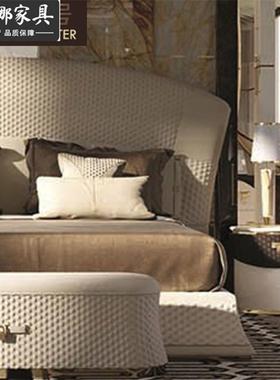 意式轻奢极简室家后现代大小户型.超纤皮卧18具NXD米双人床