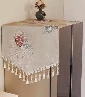 欧式冰箱布防尘罩轻奢单高档家用开门开门冰箱顶盖101300盖双巾20