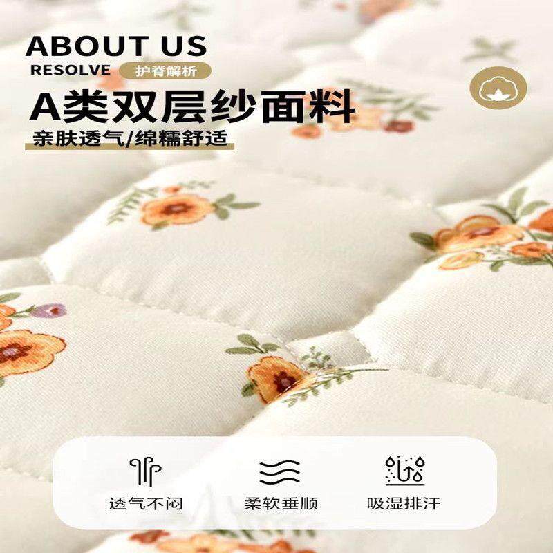 棉垫花床垫软家用卧室夹棉垫被WXR褥子防滑床护宿垫舍单学生人床