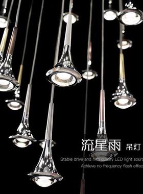 意式奢卧室床头吊灯34078现代简餐厅灯吧台设轻计约师款创意楼梯