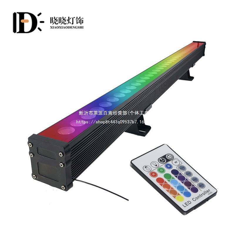 led洗墙灯户外防水全彩遥控36W洗墙灯楼体亮化外墙七彩招投射X20