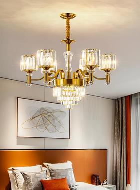 客厅吊灯代简约轻晶餐厅灯大气50975高档别墅大厅复现式水楼奢大