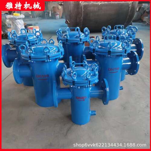 316钢L34锈dn50篮式过滤器不0提蓝快开直通式管道除污滤污器毛发