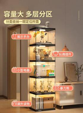 书柜带防轻尘储物柜自窄由组门EYI合格子柜奢高档置物柜书架落地