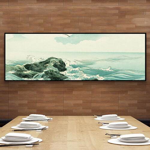日床YR202303式画富士浮山原居木风挂画世绘玄关卧室头客厅酒屋酒