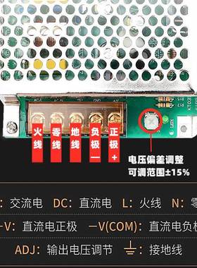 开电源S-5关00-12监控00W40灯箱ALED广S-500-125告牌直流变压器22