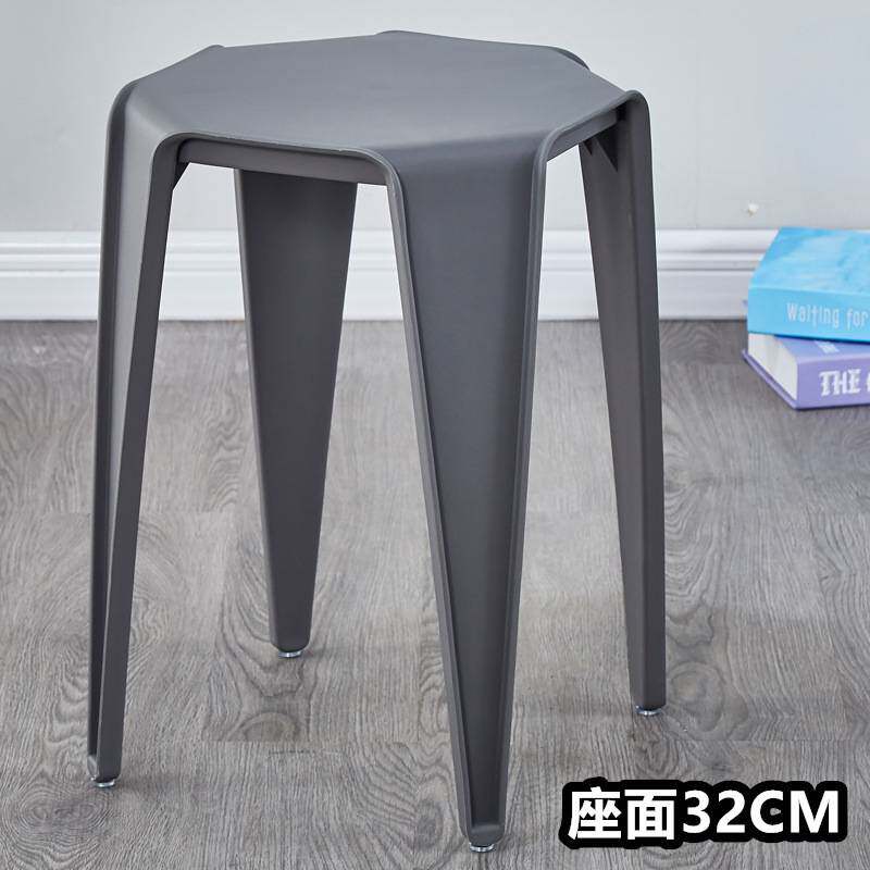 现代简约塑胶创意加厚可塑料凳子家用客厅叠放餐桌高椅子圆凳包邮