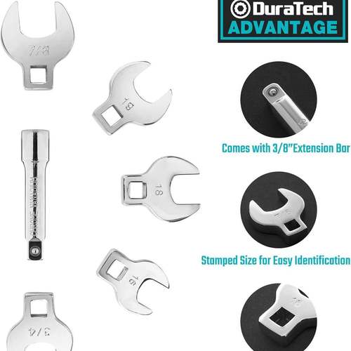 110件3/81220寸可换头活动开口头牛角套扳手汽修专业工具0-9mm两