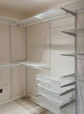 DE卧LIE金WNZ属衣计柜开放式储物架衣帽间家用室设定制材料配件L