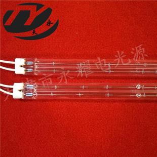 单通电发热管_明双管红外线石英加热管透22端09v28000w