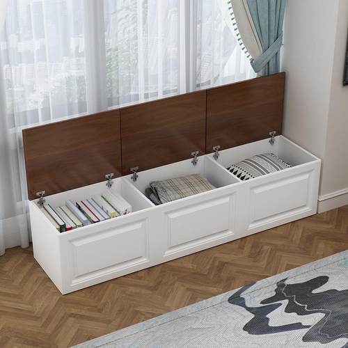 简约上翻门飘窗阳柜台柜台柜窗台地928柜储物柜矮窗子定制可柜坐