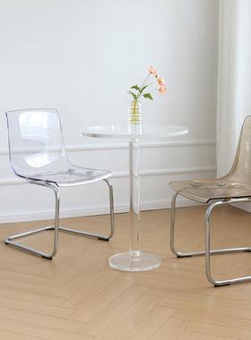 古岳力亚克茶透明几奢小56215户型客厅阳台沙发边几网红角几轻小