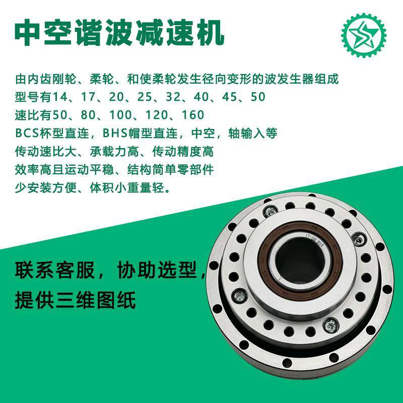 SUSINTA硕星达LHT扁平礼帽型谐波减速机17-80-U-I 替代来福新宝HD